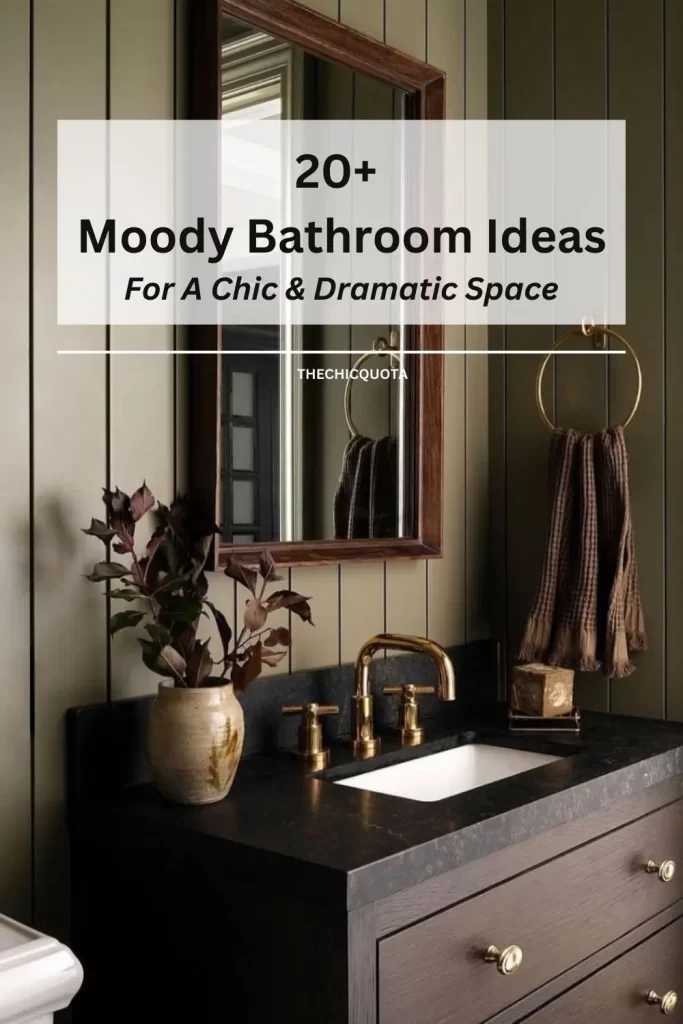 22 Moody Bathroom Ideas For Beautiful Dark, Chic Decor - The Chic Quota