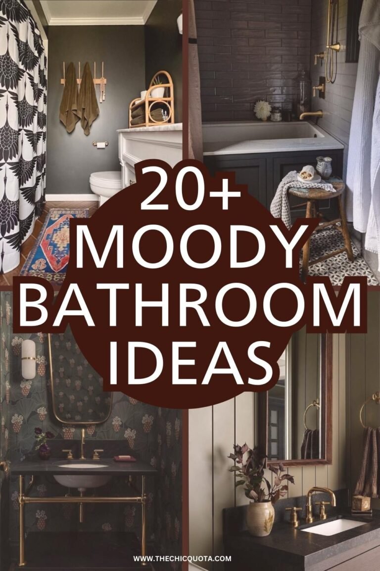 22 Moody Bathroom Ideas For Beautiful Dark, Chic Decor - The Chic Quota