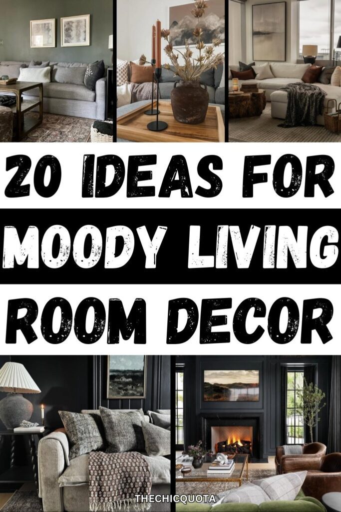 moody living room decor