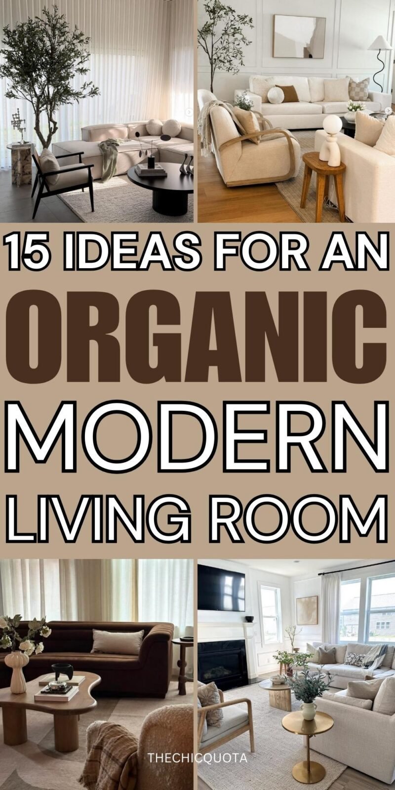 15 Organic Modern Living Room Ideas For The Best Inspiration - THE CHIC ...