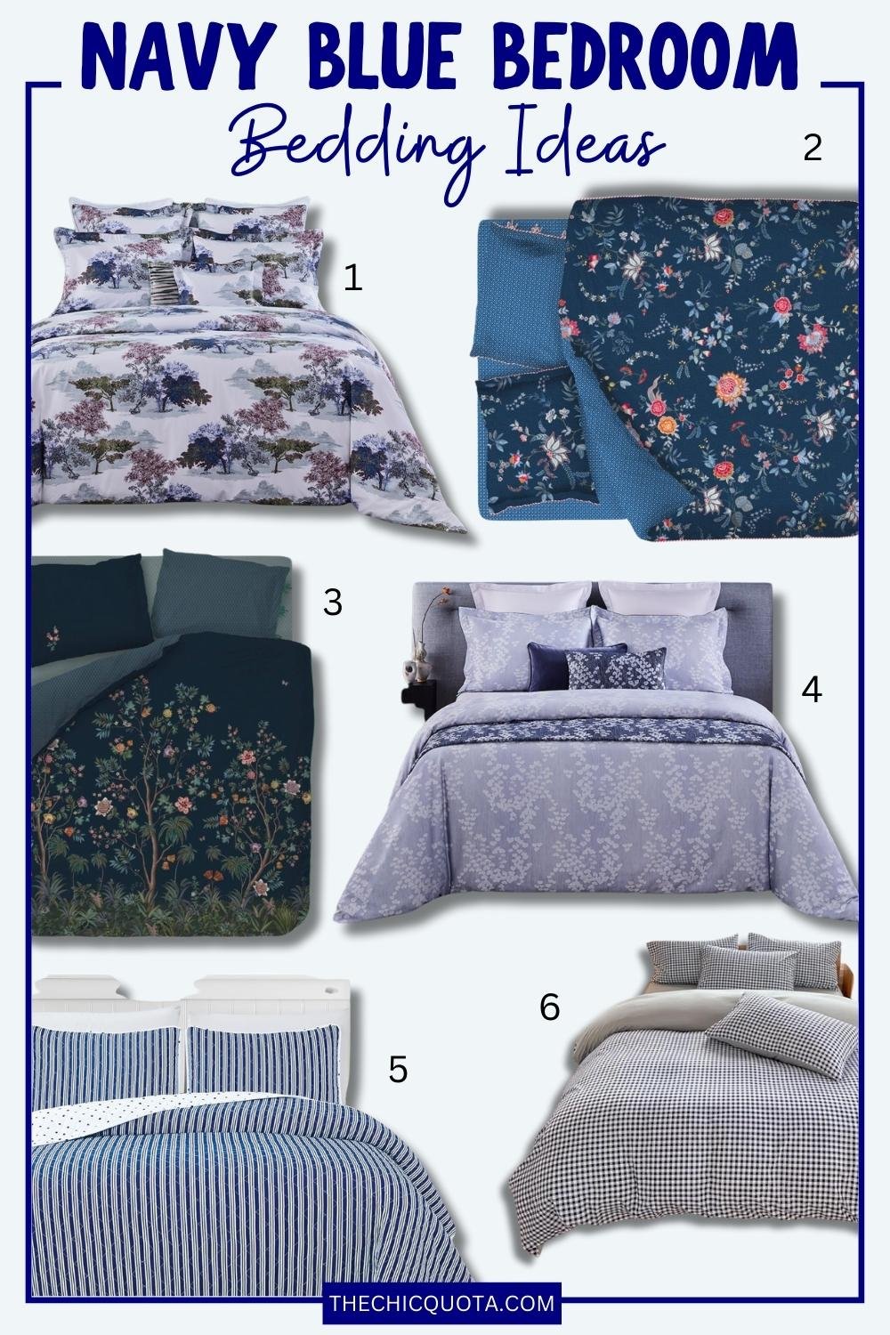 40+ Navy Blue Bedroom Ideas For Beautiful Decor - The Chic Quota