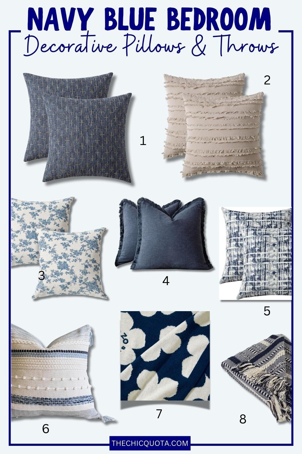 40+ Navy Blue Bedroom Ideas For Beautiful Decor - The Chic Quota