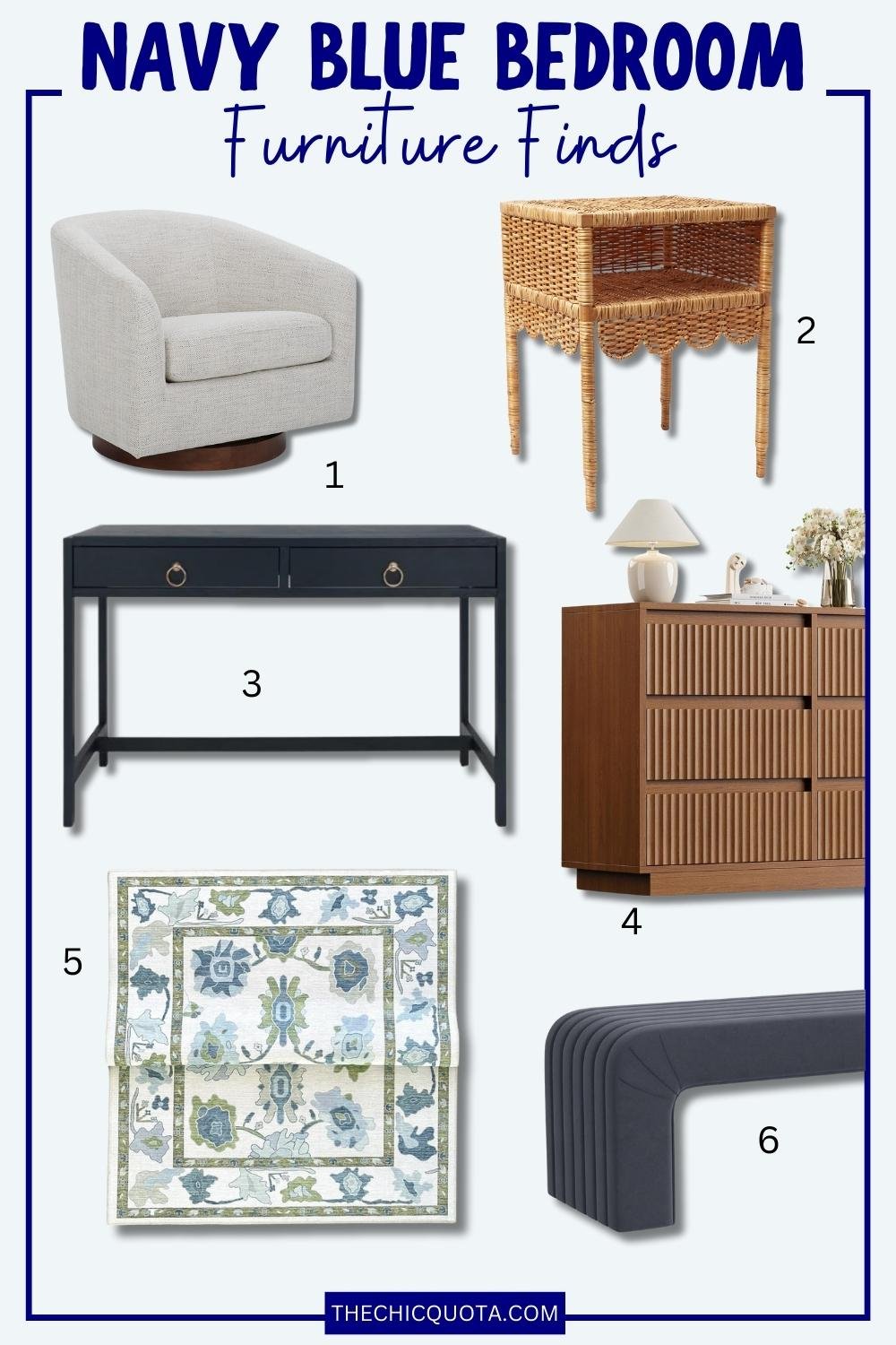 40+ Navy Blue Bedroom Ideas For Beautiful Decor - The Chic Quota
