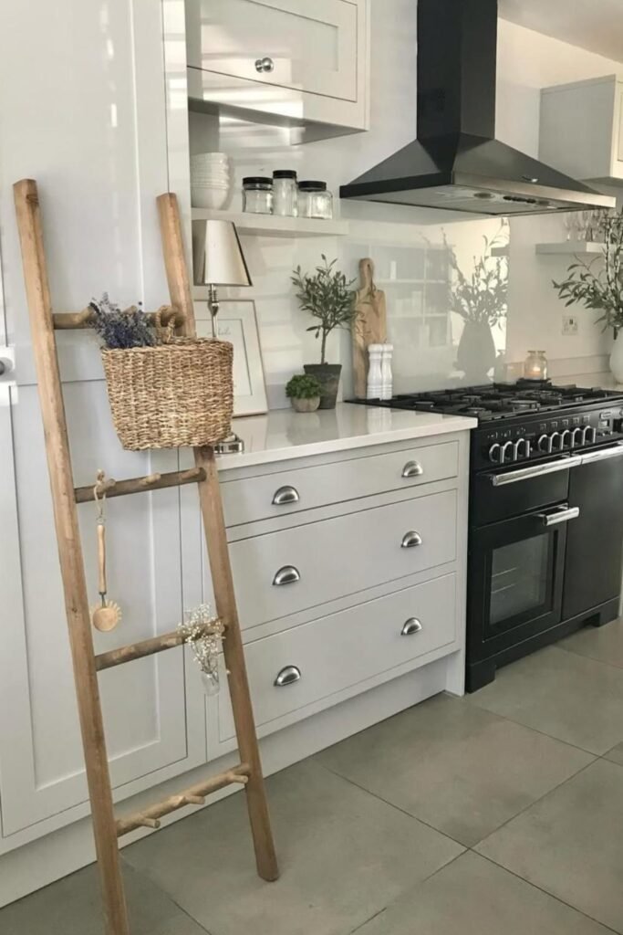 neutral spring decor kitchen