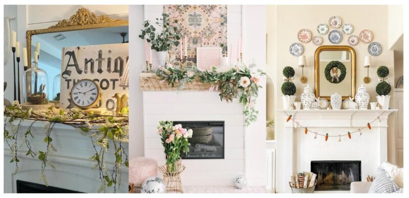 spring mantle decor