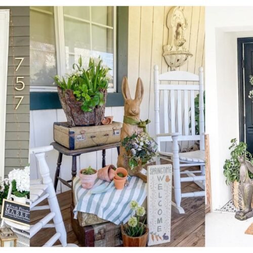 spring porch decor