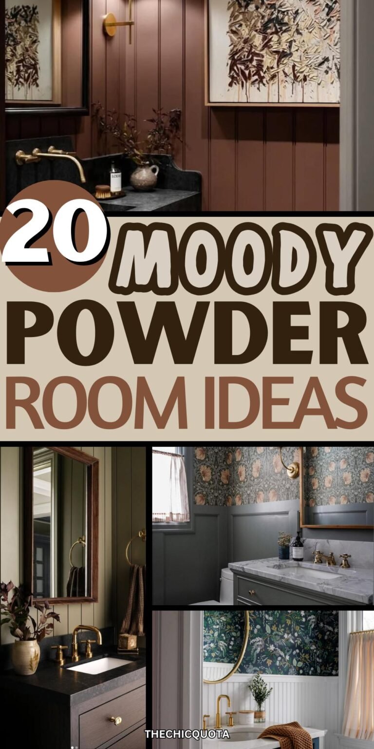 How To Design a Bold Moody Powder Room (20 Chic Ideas) - THE CHIC QUOTA