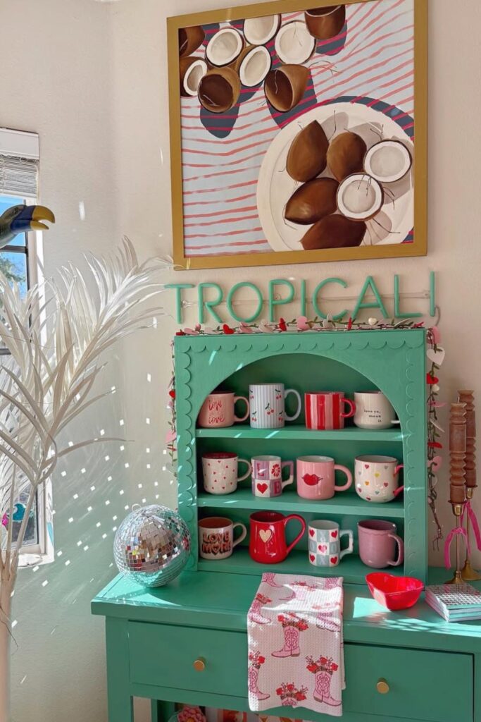 DIY coffee mug display