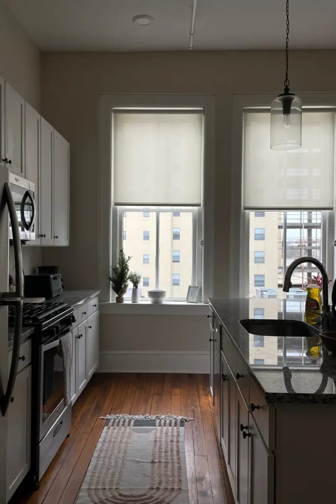 dark kitchen floors