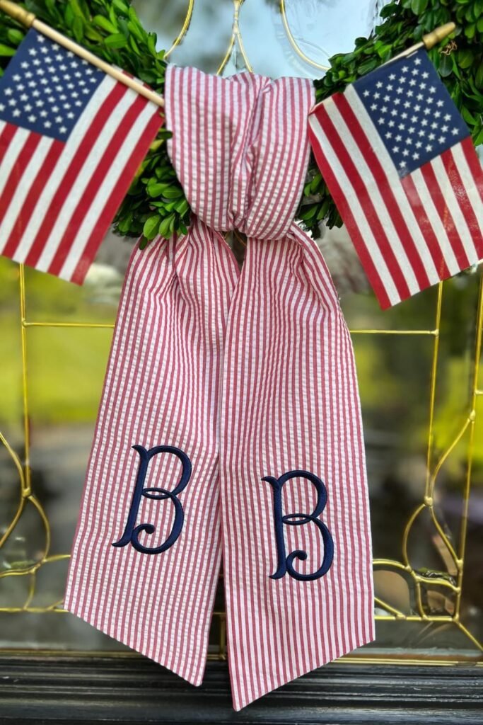 4th of July ribbon wreath diy