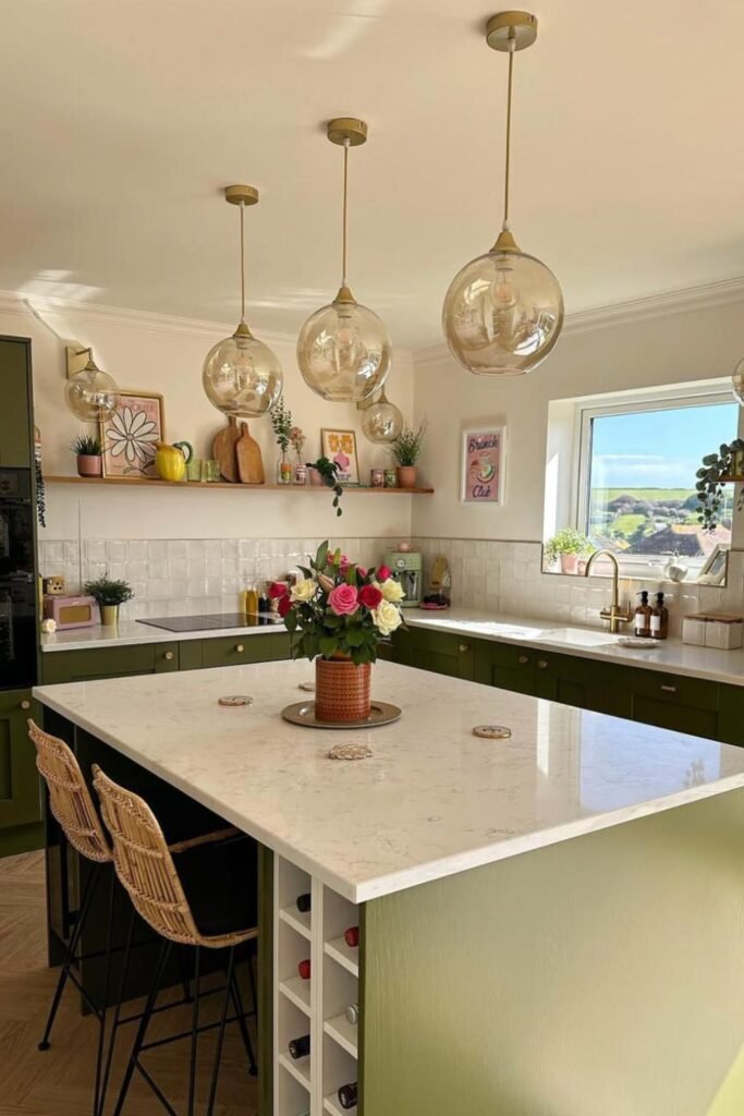 green kitchen designs