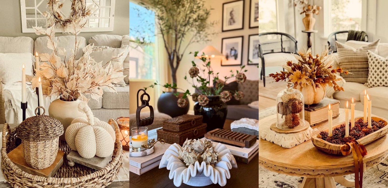 fall coffee table decor