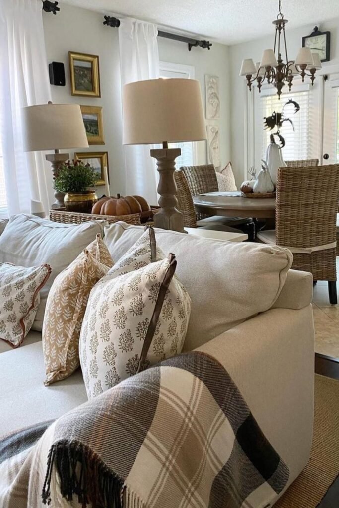 fall living room decor