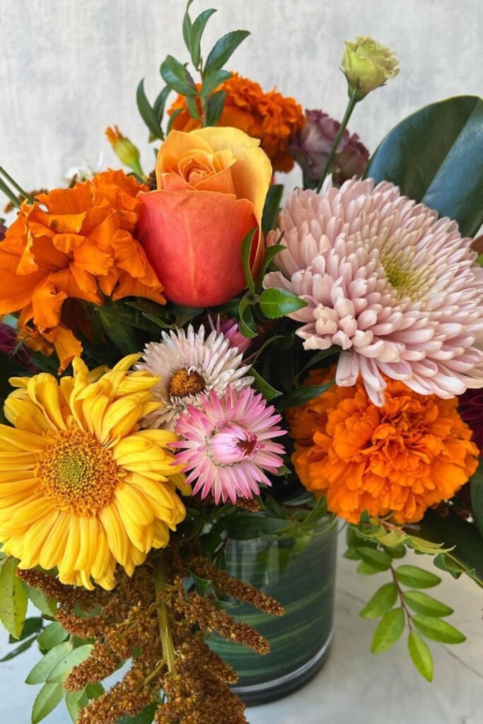 fall color flower arrangements