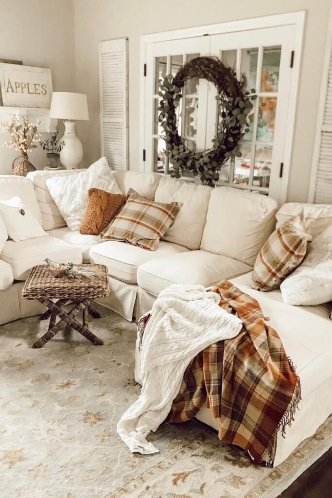 fall decor living room