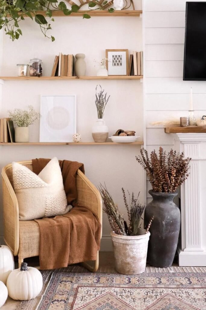 living room decor fall