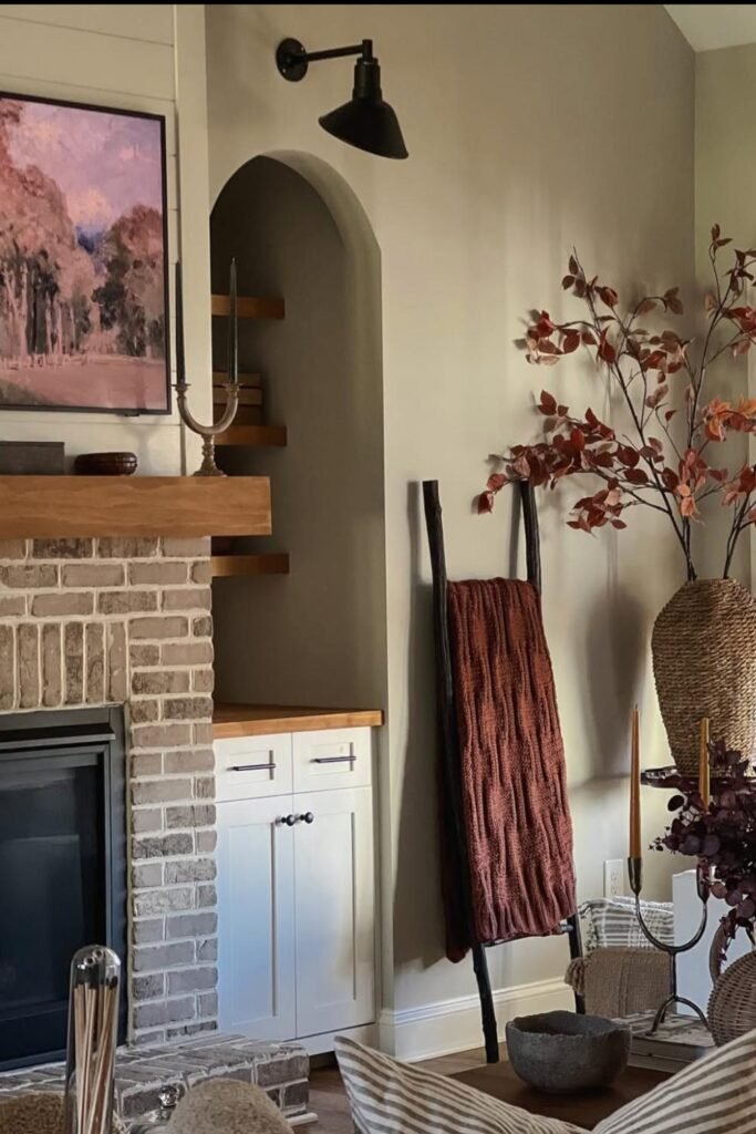 fall decor living room cozy