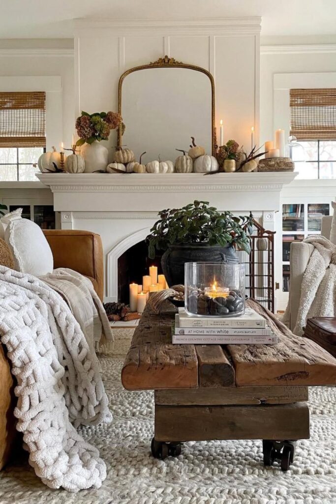 fall living room decor autumn