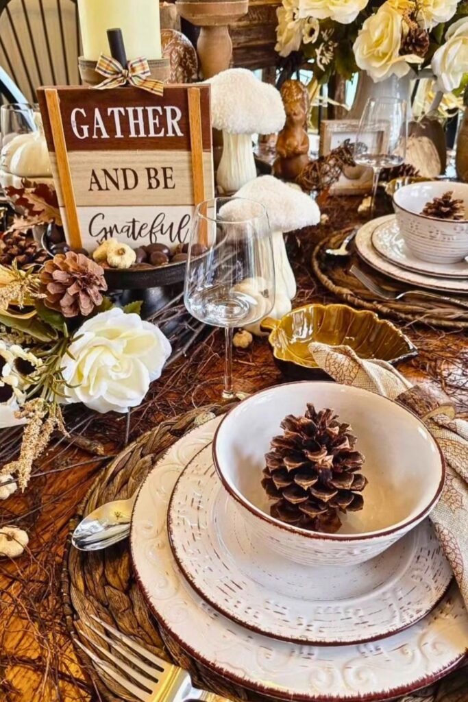 fall decor table