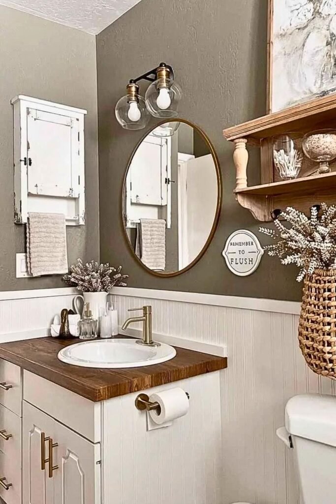 farmhouse bathroom wall decor