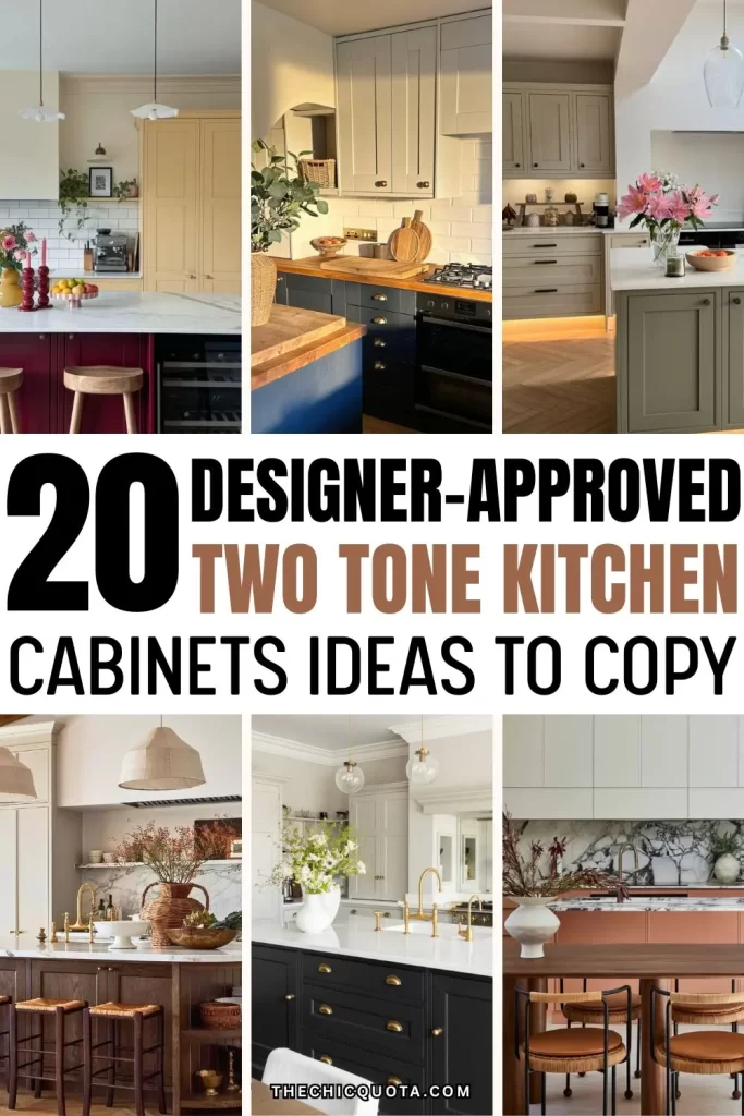 two tone kitchen cabinets