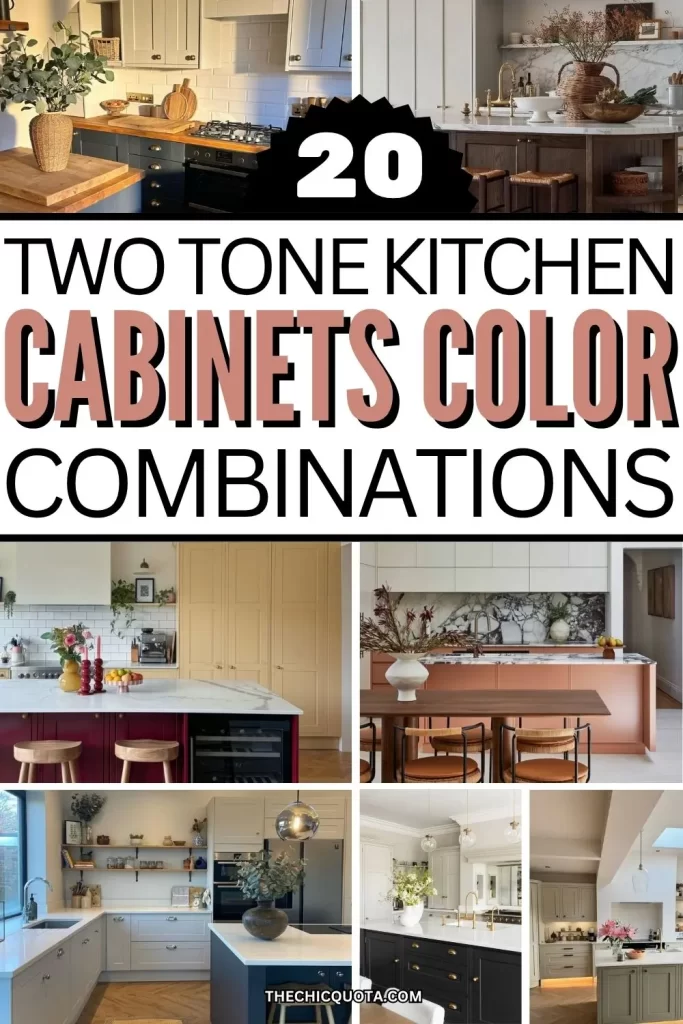 two tone kitchen cabinets color combinations
