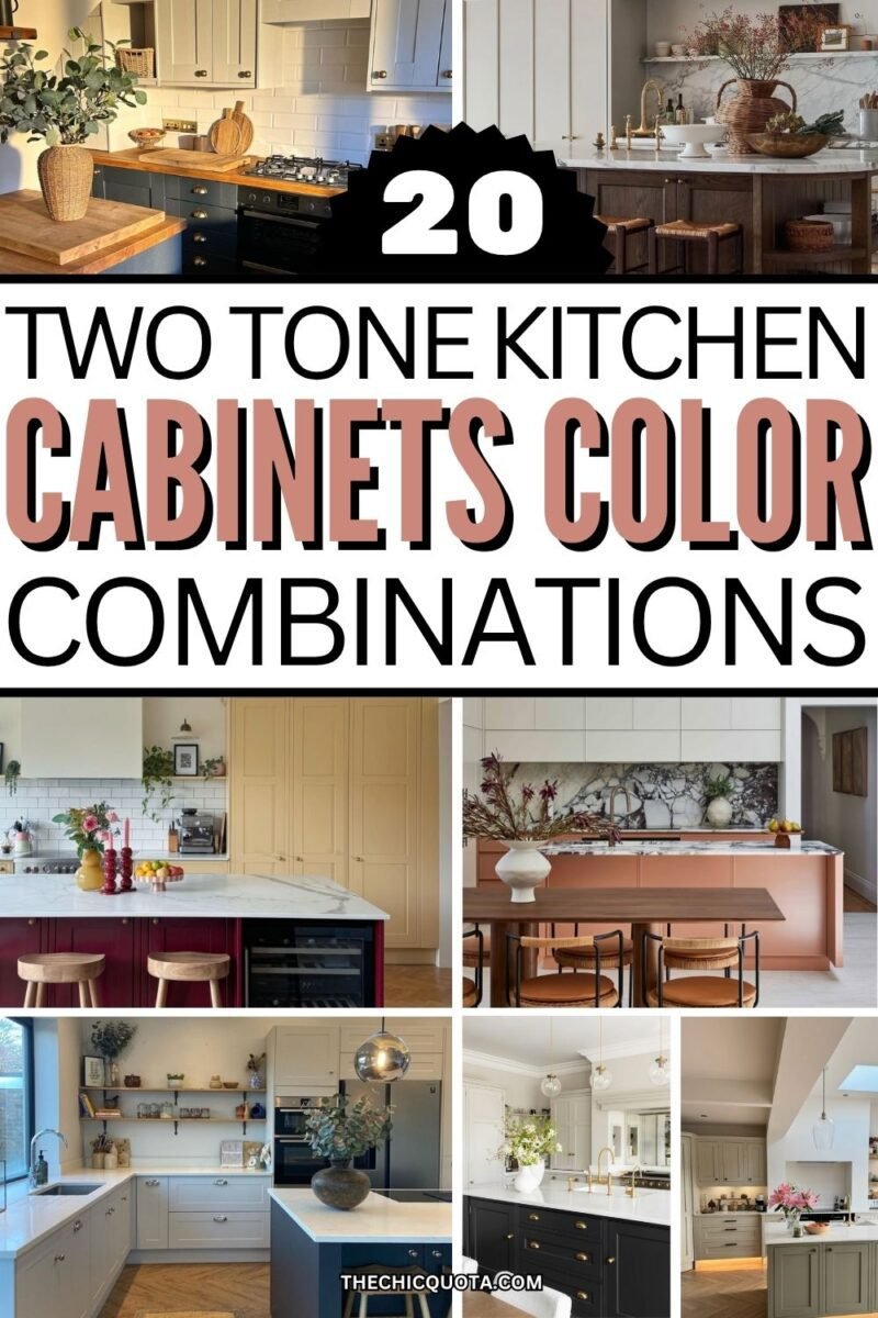 20 Stunning Two Tone Kitchen Cabinets Color Combinations You'll Love ...
