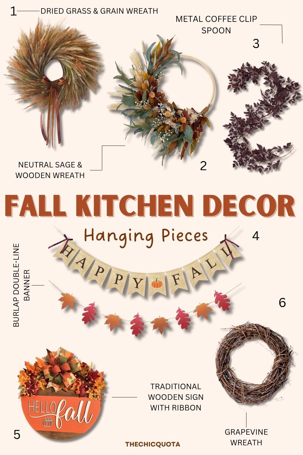 fall kitchen window decor