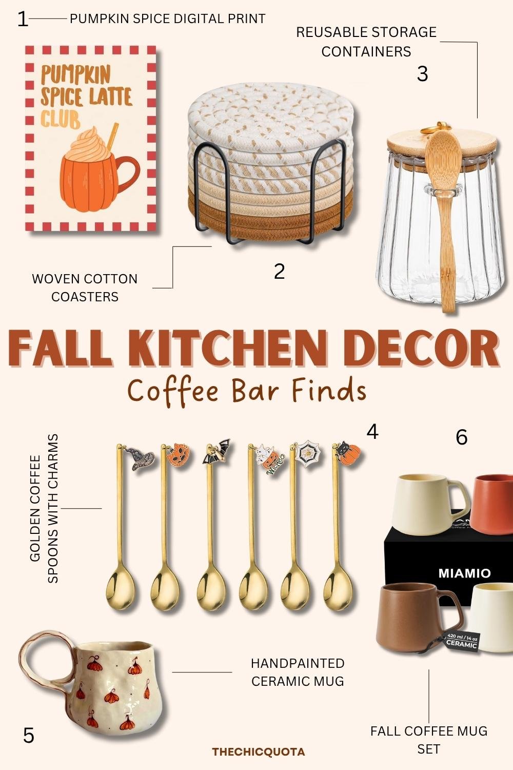 fall kitchen countertop decor