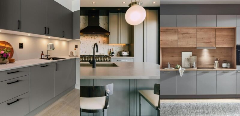 gray kitchen cabinets color wall ideas