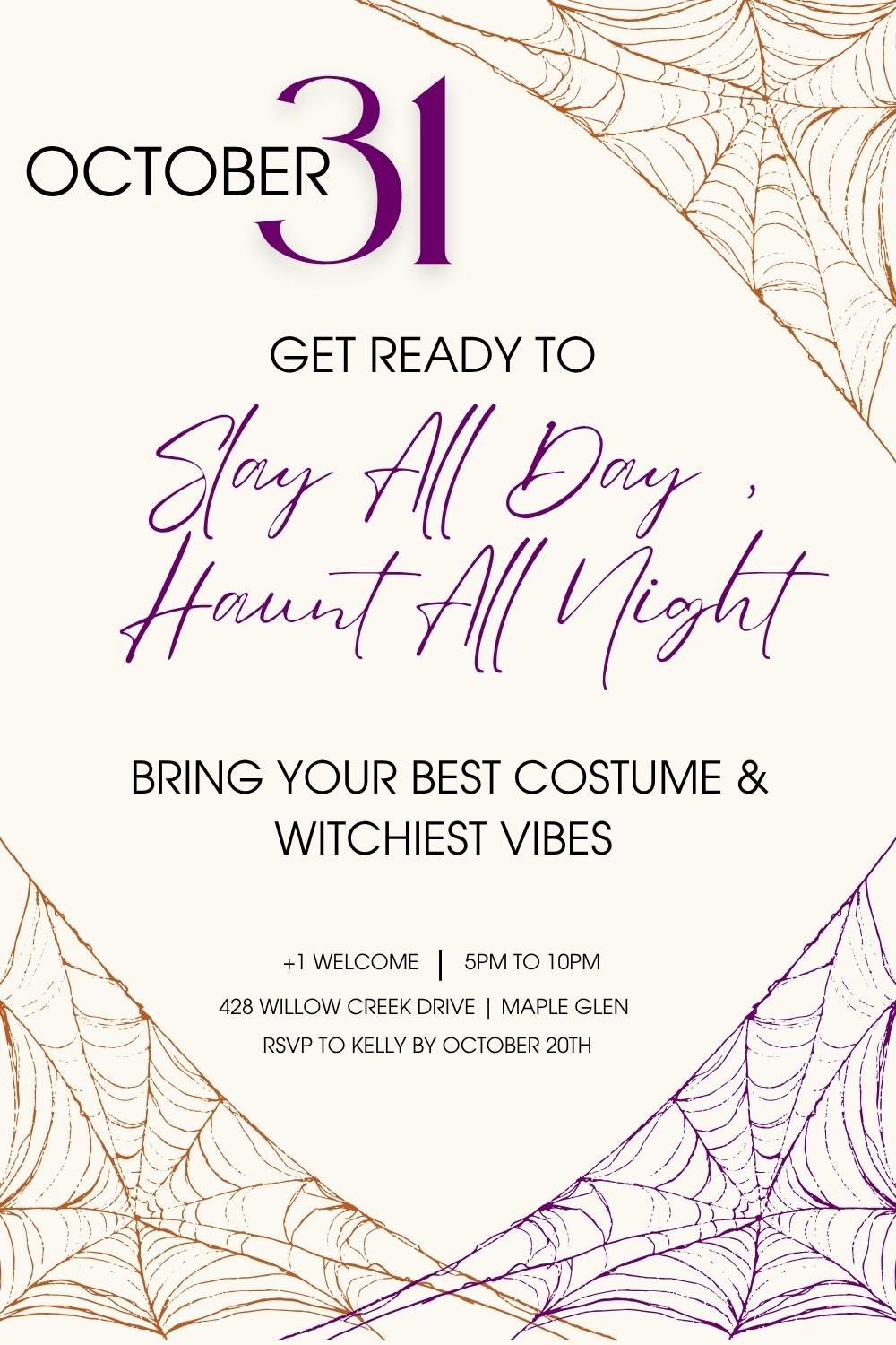 halloween party invites wording