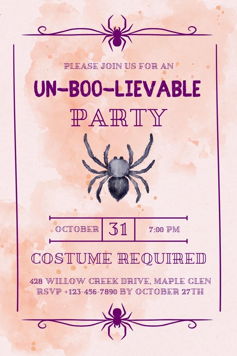 halloween birthday invitations