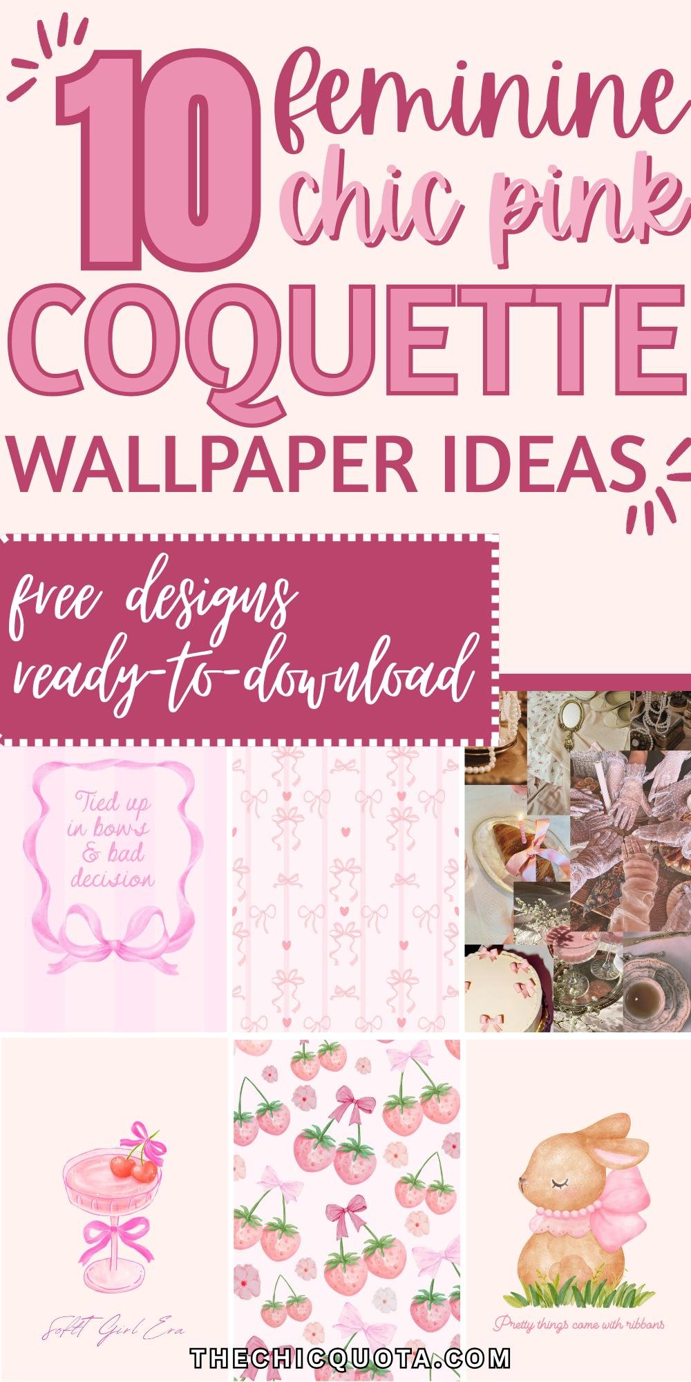 pink coquette wallpaper