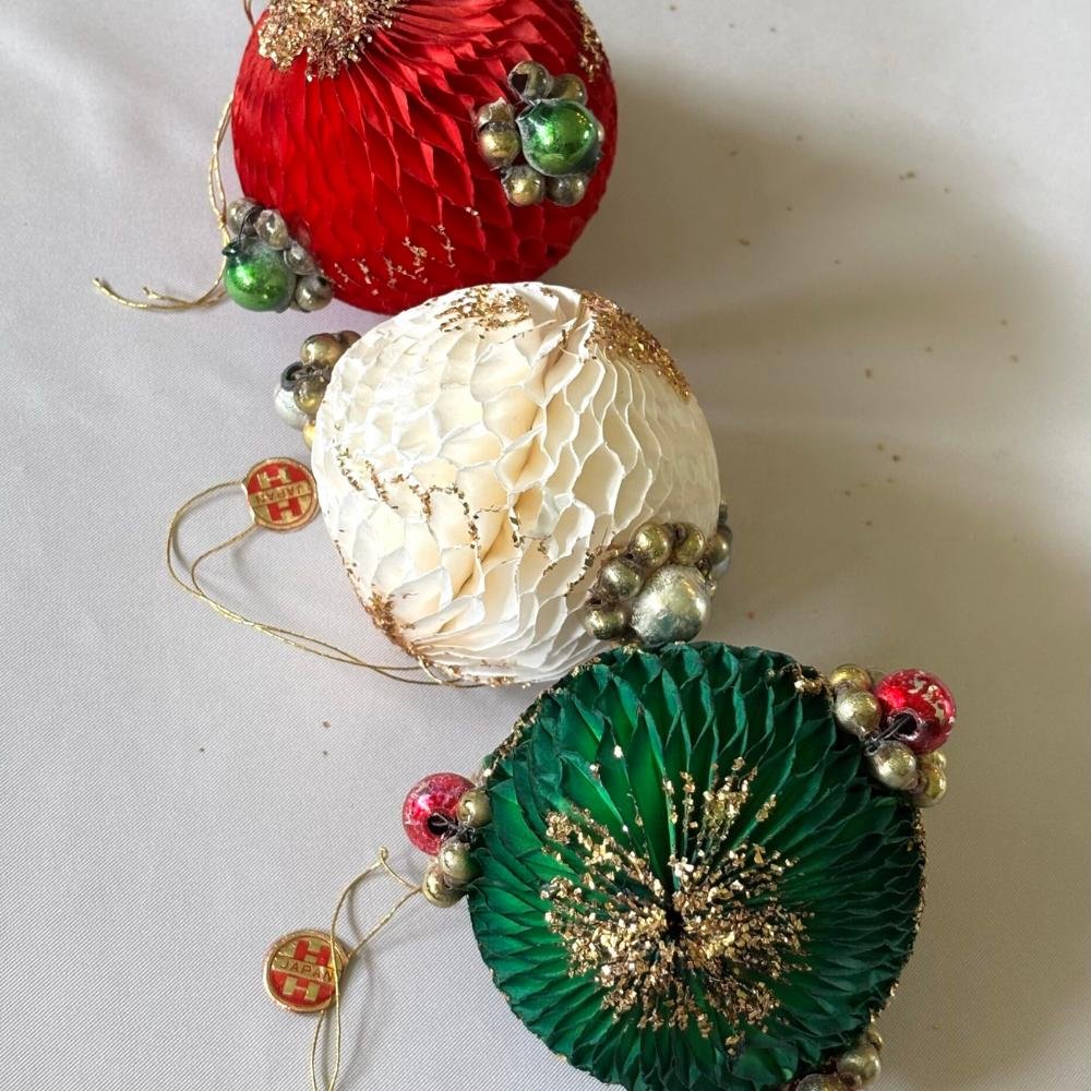 glass blown ornaments vintage christmas tree