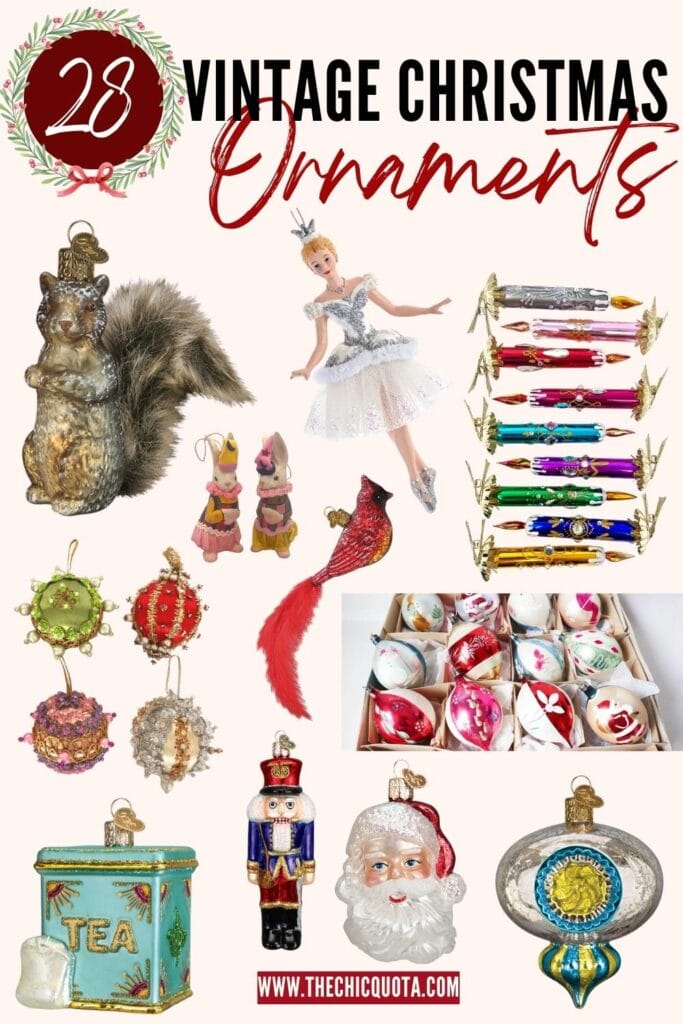 vintage christmas ornaments ideas