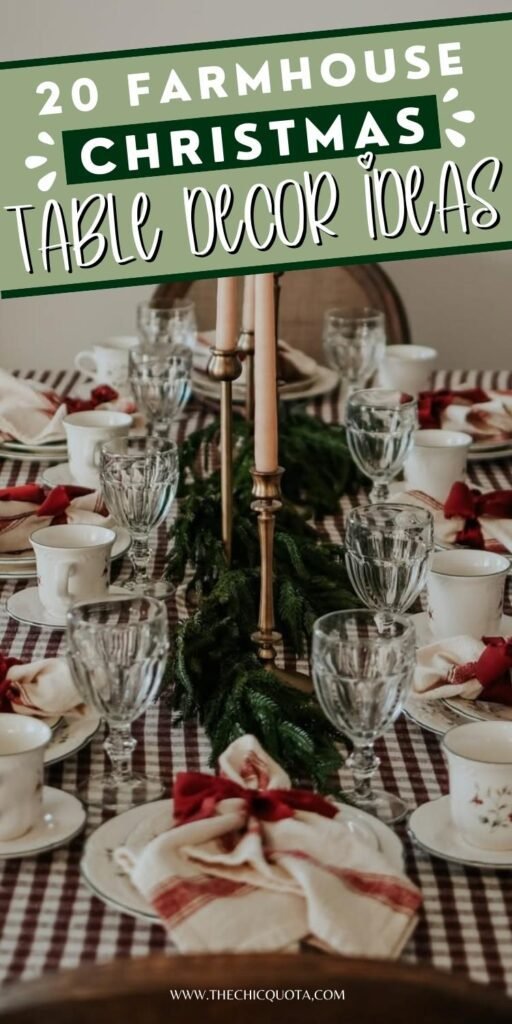 farmhouse Christmas table decor