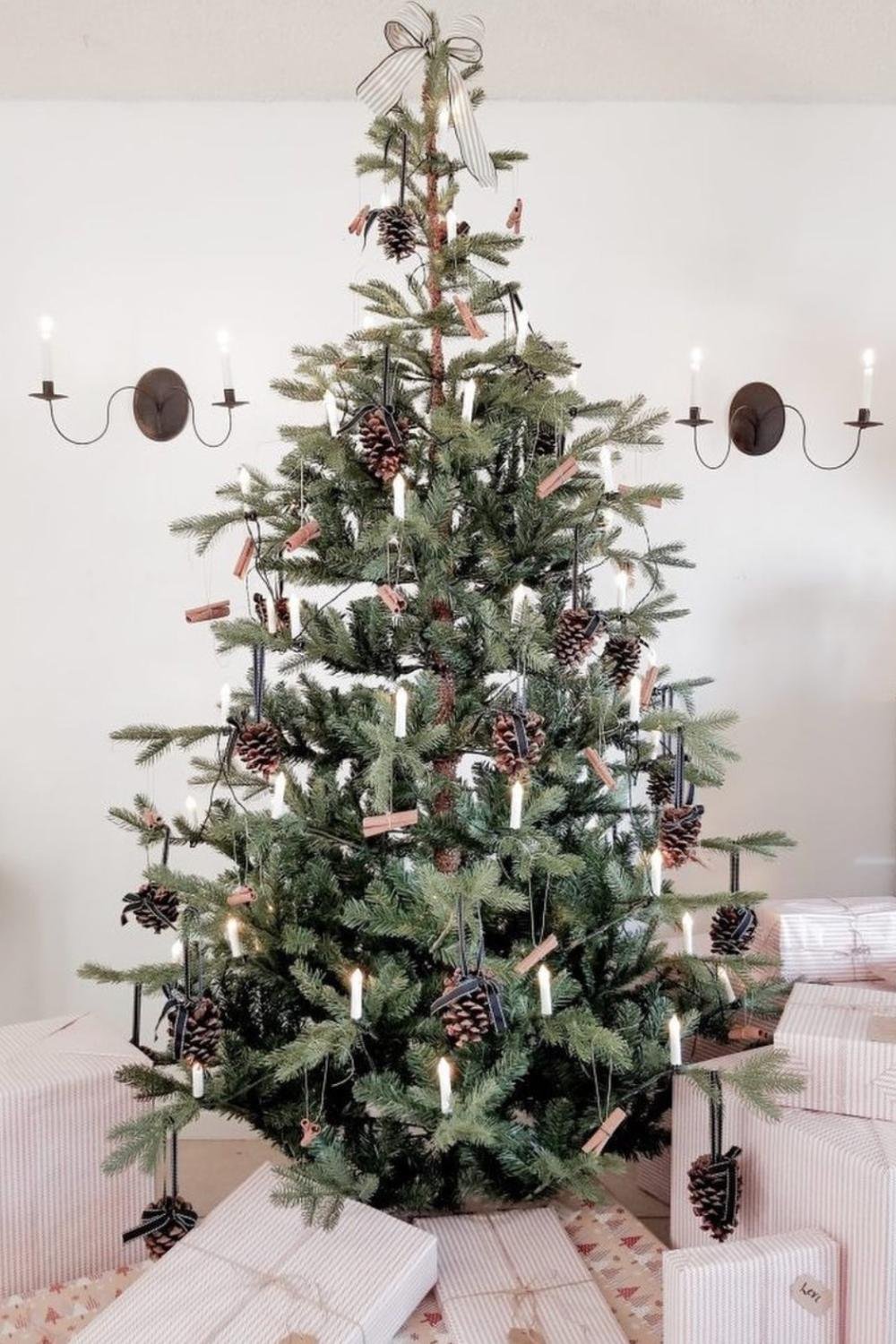 rustic country christmas tree ideas
