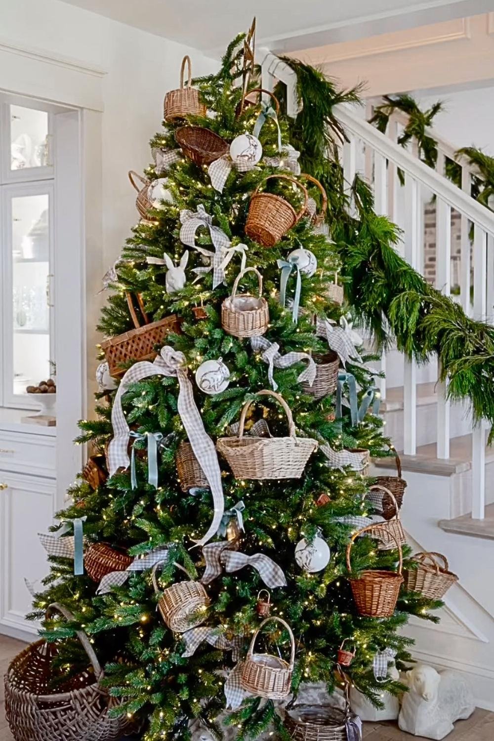 christmas tree themes farmhouse
