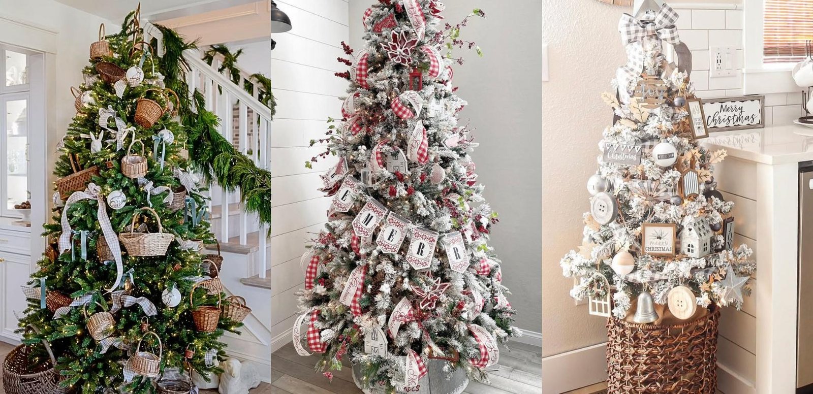 farmhouse Christmas tree ideas
