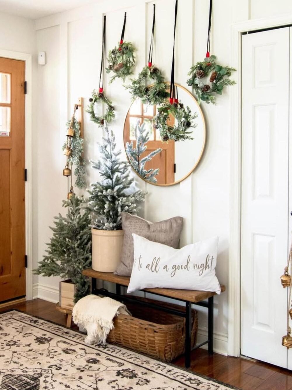 farmhouse christmas decor living room