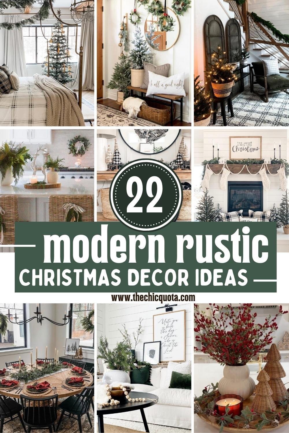 modern rustic christmas decor
