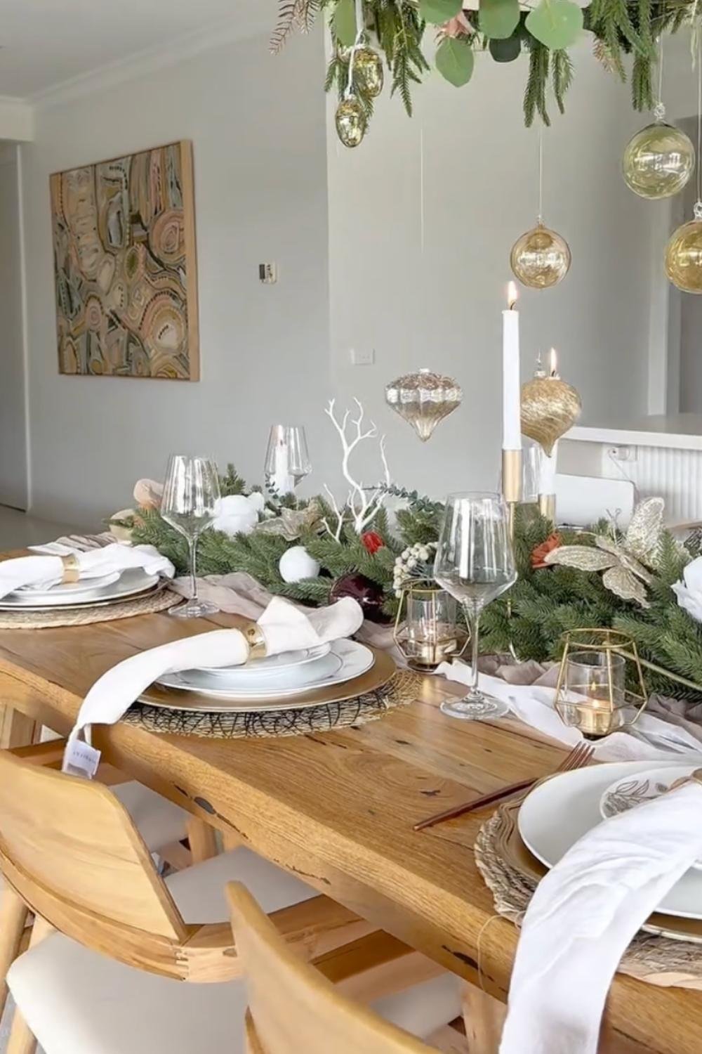 rustic Christmas table
