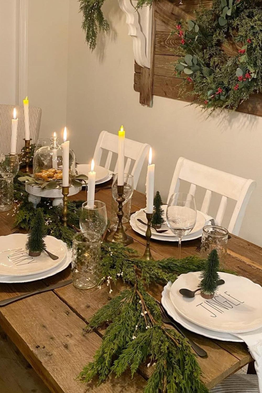 christmas table decor ideas simple