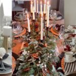 rustic Christmas table decor