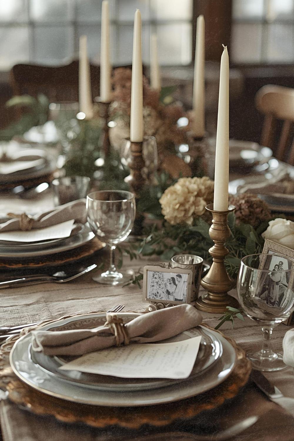 rustic table christmas decor