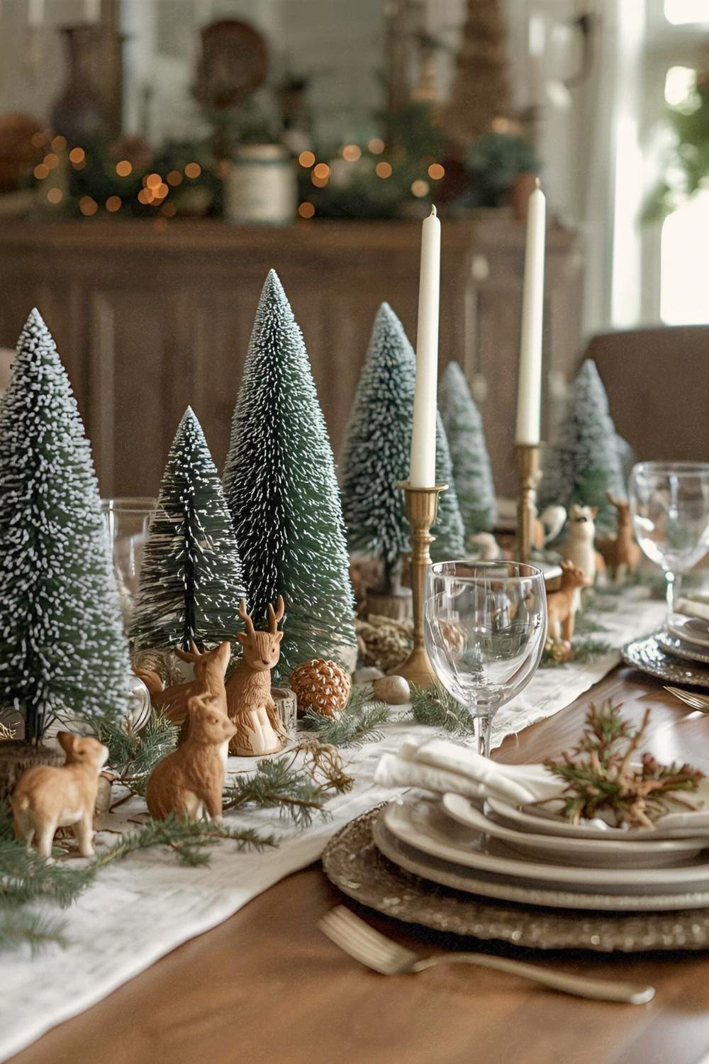rustic winter tablescapes