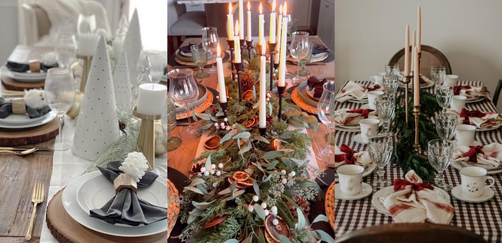 rustic Christmas table decor