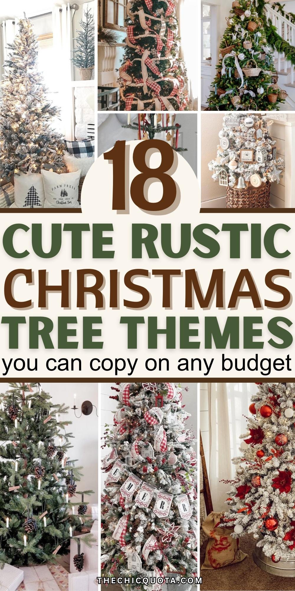 rustic Christmas tree themes
