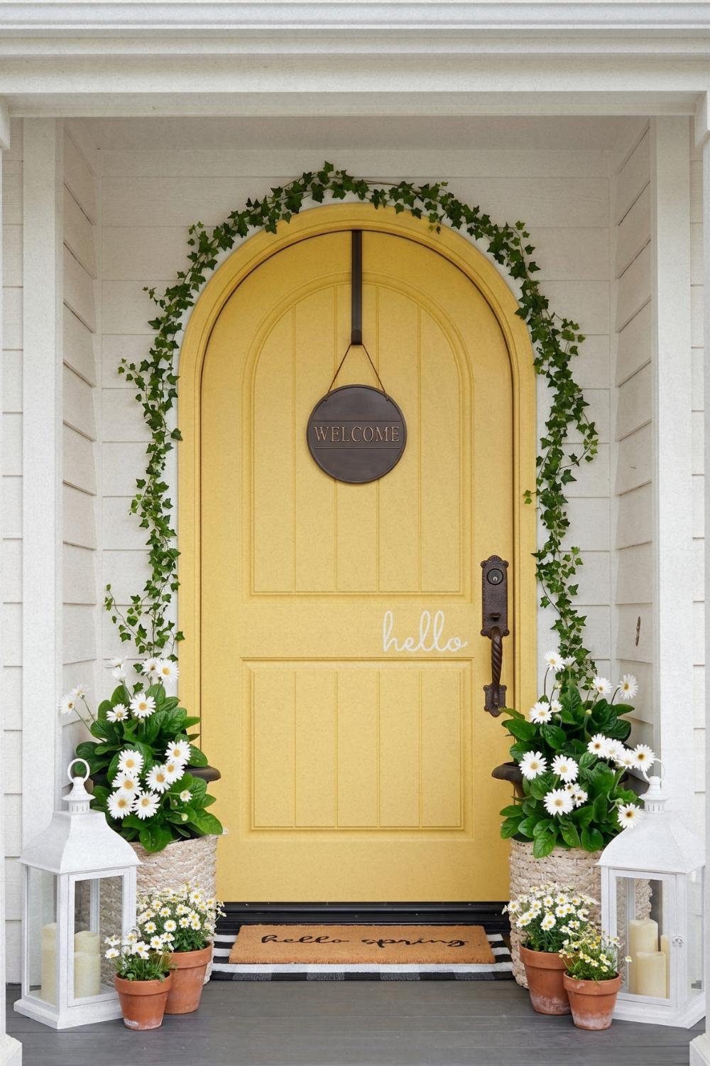 different colored front doors