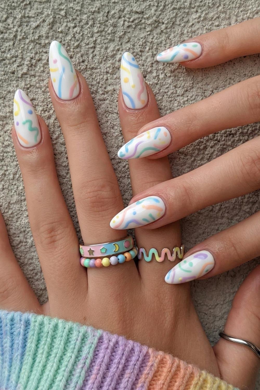 mother day nails designs almond